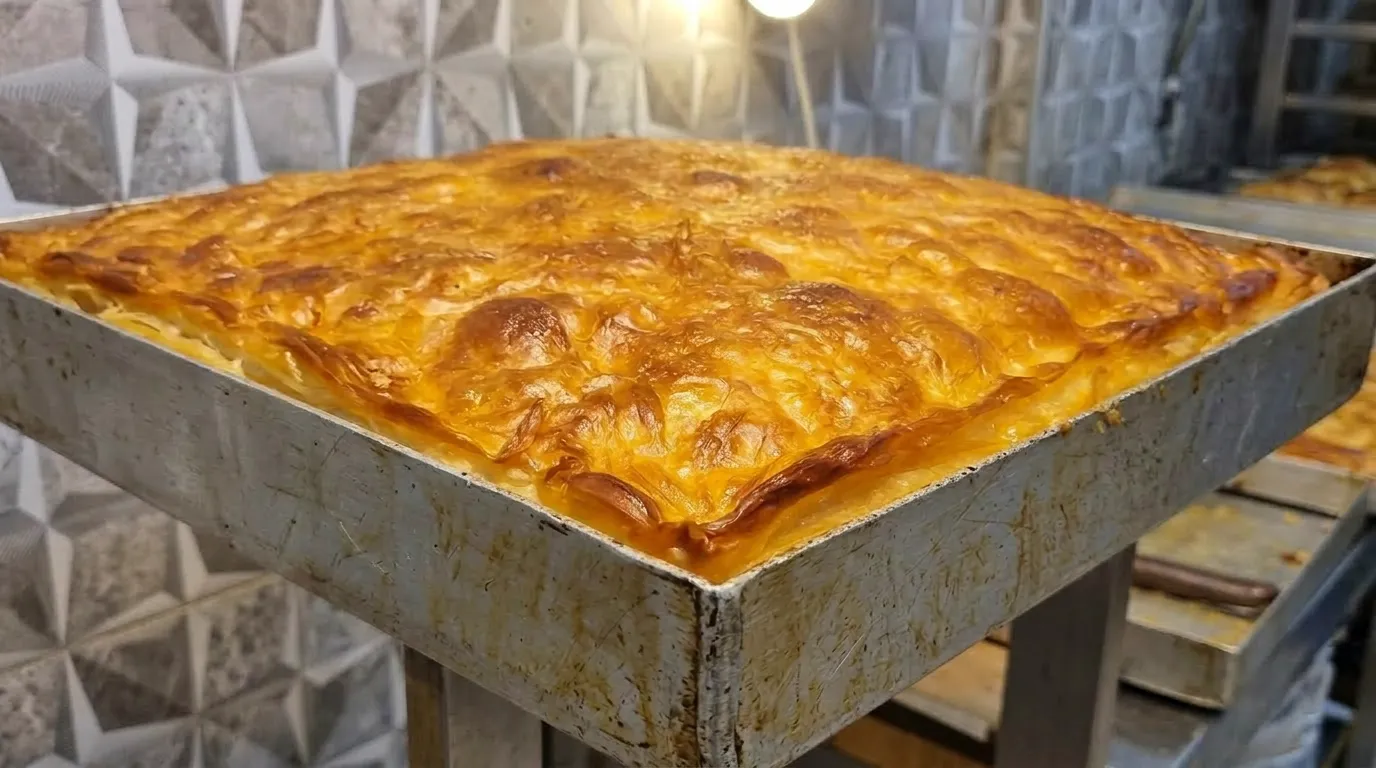 Çıtır katlı Kürt Böreği - Pudra şekeri ile servis edilen İstanbul klasiği.